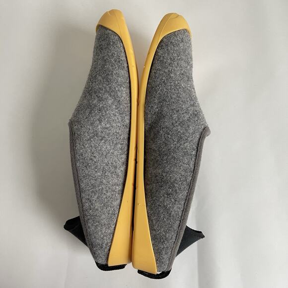 Mahabis Wool Slipper Gray Yellow Removable Sole Women's Size 38 US 7.5 - Picture 8 of 12